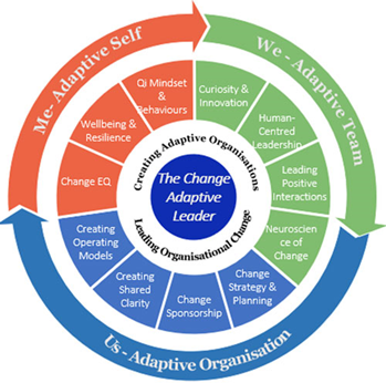 Change adaptive leader framework diagram