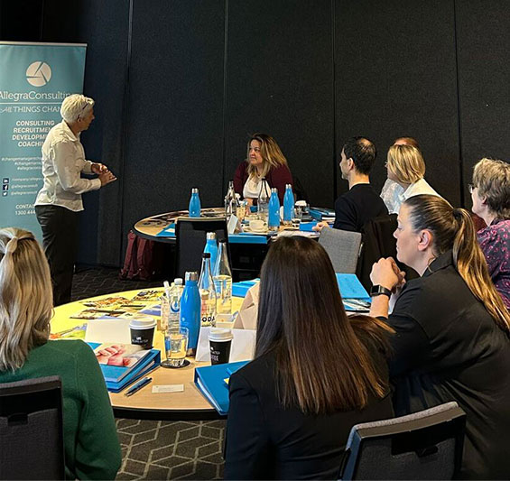 Tracey Penington presenting a workshop for HR managers